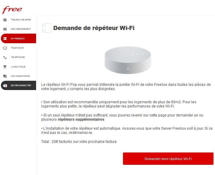 Répéteur Wi-Fi Pop : test du répéteur de Free, simple à installer